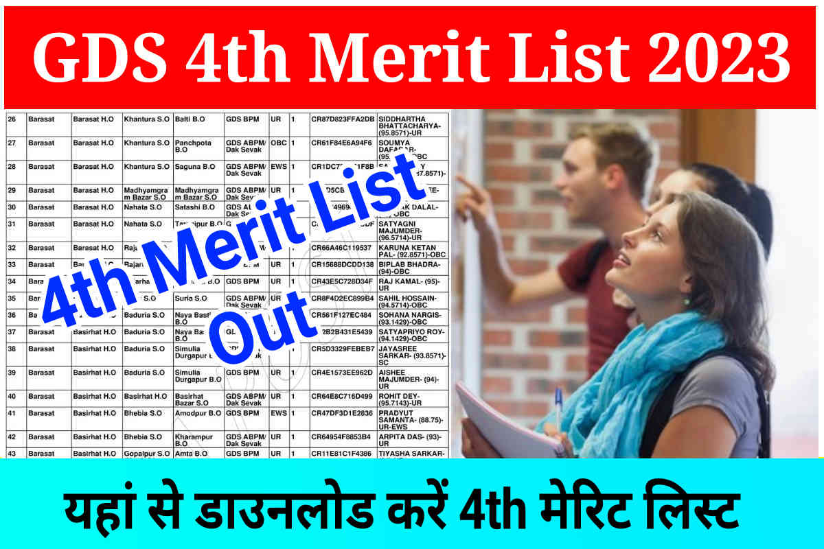 GDS 4th Merit List Out: Download India Post GDS 4th Merit List 2023 ...